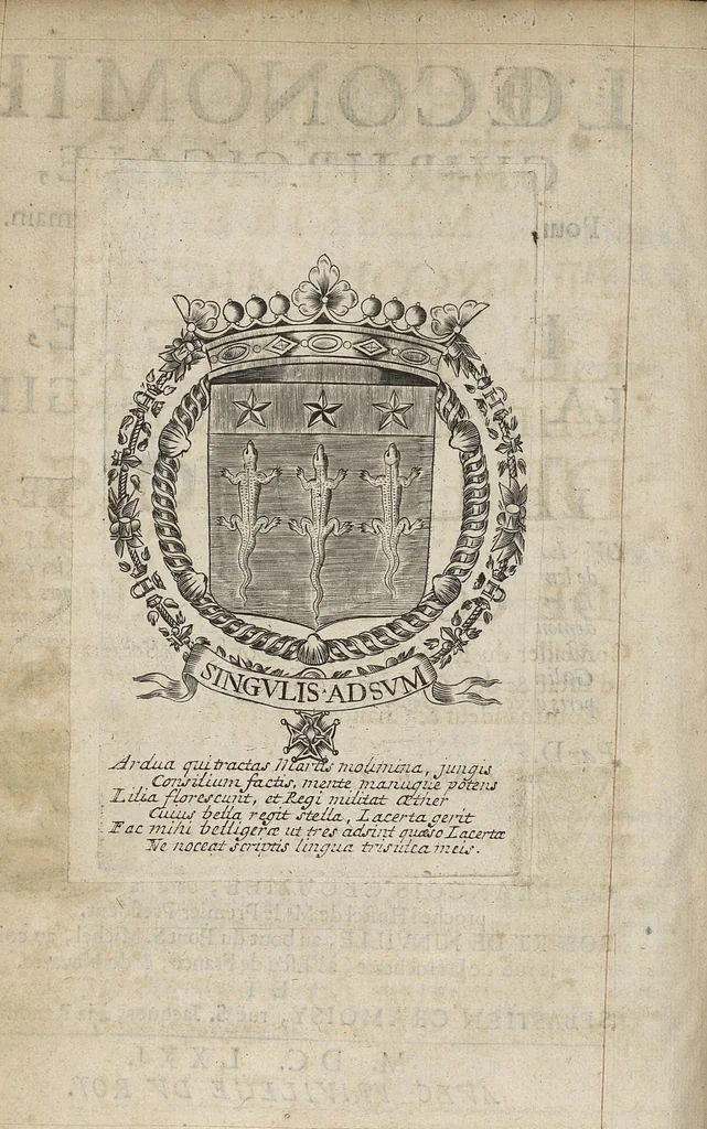 An illustration from L'Oeconomie chirurgicale, pour le r'habillement des os du corps humain contenant l'ostéologie, la nososreologie, l'apocatastosteologie, & le Traitté des bandages, 1671, leaf 9