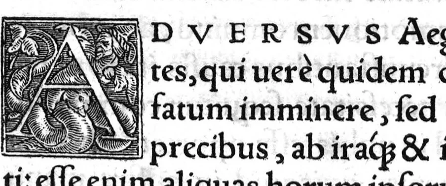 An illustration from Nemesii Philosophi clarissimi de Natura hominis liber utilisssimus. Georgio Valla placentino interprete, 1538, leaf 143
