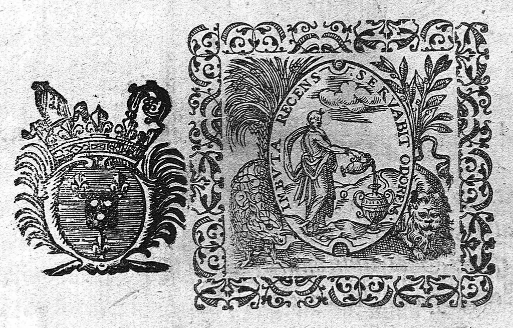 An illustration from Alphabet anatomic auquel est contenue l'explication exacte des parties du corps humain réduites en table selon l'ordre de dissection ordinaire. Avec l’osteologie et plusieurs observations particulieres, par Barthelemy Cabrol, anatomiste de l’Université de Montpelier, Chirurgien du Roy, et de Monseigneur le Duc de Montmorancy,, 1594, leaf 0