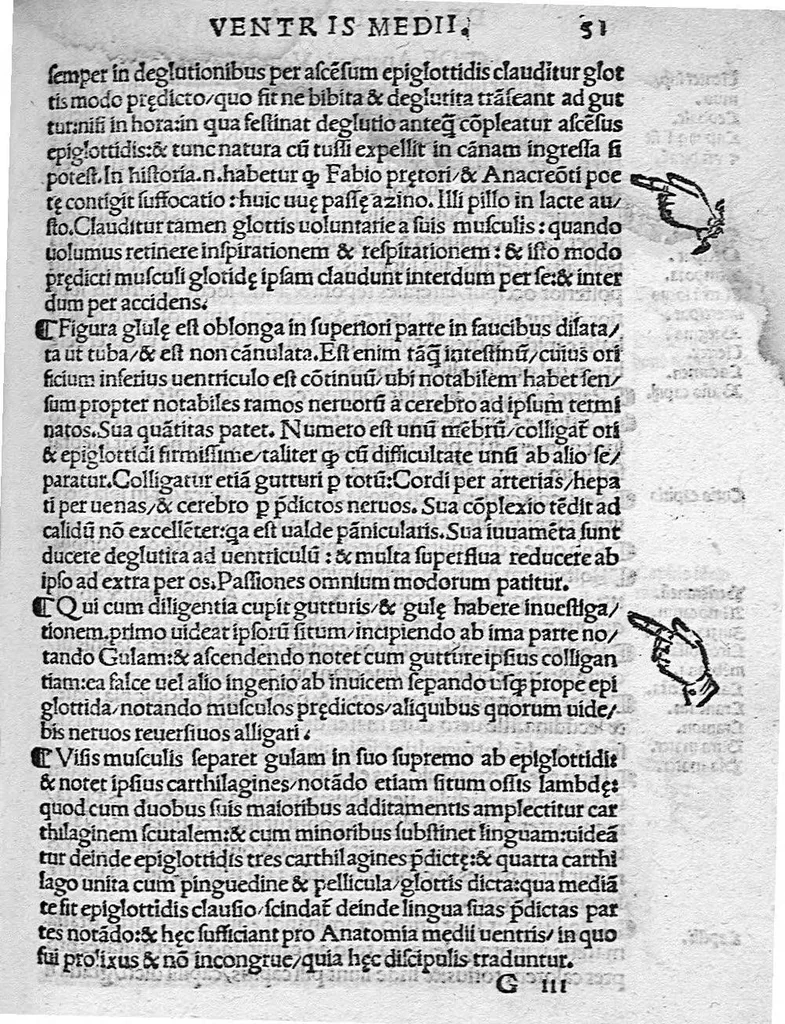 An illustration from Isagogae breves perlucidae ac uberrimae in anatomiam humani corporis a communi medicorum academia usitatam, a Carpo, in almo Bononiensi Gymnasio ordinariam chirurgiae docente, ad suorum scholasticorum preces in lucem datae, 1523, leaf 92
