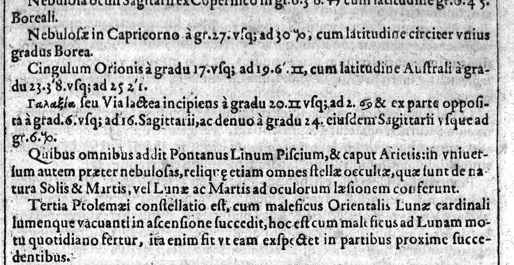 An illustration from Io. Antonii Magini Patavini, Mathematicarum in almo Bononiensi Gymnasio Professoris, De Astrologica ratione, ac usu dierum Criticorum, seu Decretoriorum, ac praeterea de cognoscendis et medendis morbis ex corporum caelestium cognitione, opus ad ephemeridum supplementum nunc primo editum & libris duobus distinctum. Quorum primus complectitur commentarium in Claudii Galeni librum tertium De diebus decretoriis: alter agit de legitimo Astrologiae in medicina usu. His additur De annui temporis mensura in Directionibus: & de Directionibus ipsis ex Valentini Naibodae scriptis, 1608, leaf 86