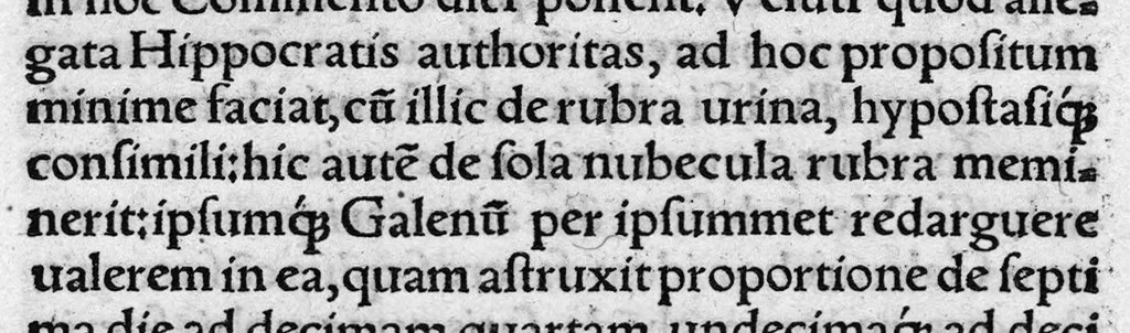 An illustration from Donati a Mutiis,... In interpretationem Galeni super quatuordecim aphorismos Hippocratis dialogus..., 1547, leaf 34