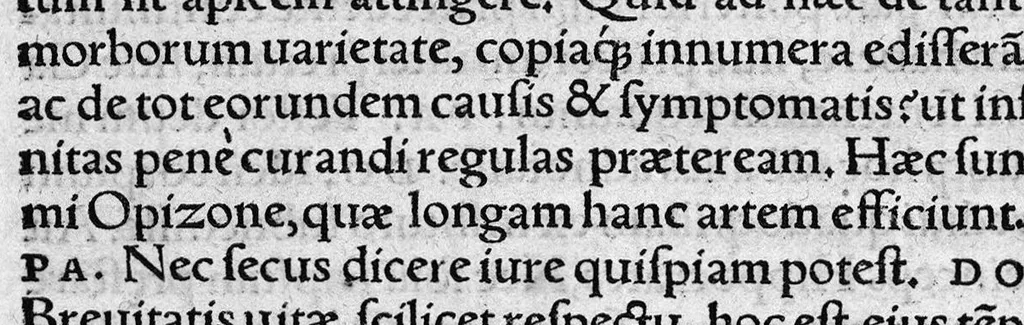 An illustration from Donati a Mutiis,... In interpretationem Galeni super quatuordecim aphorismos Hippocratis dialogus..., 1547, leaf 9