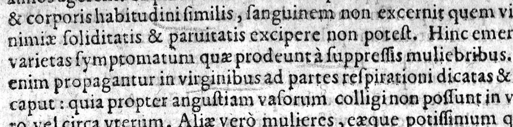 An illustration from In libellum Hippocratis de virginum morbis commentatio paraphrastica. Ubi de morbis capitis et aliis qui prodeunt ex intercepto, imminuto, depravato, et adaucto circulari motu sanguinis; ac eorum curatione; idque expositione continua difficillimorum contextuum ex variis Hippocratis libris. Auctore M. Claudio Tardy Doctore medico Parisiensi, 1648, leaf 31
