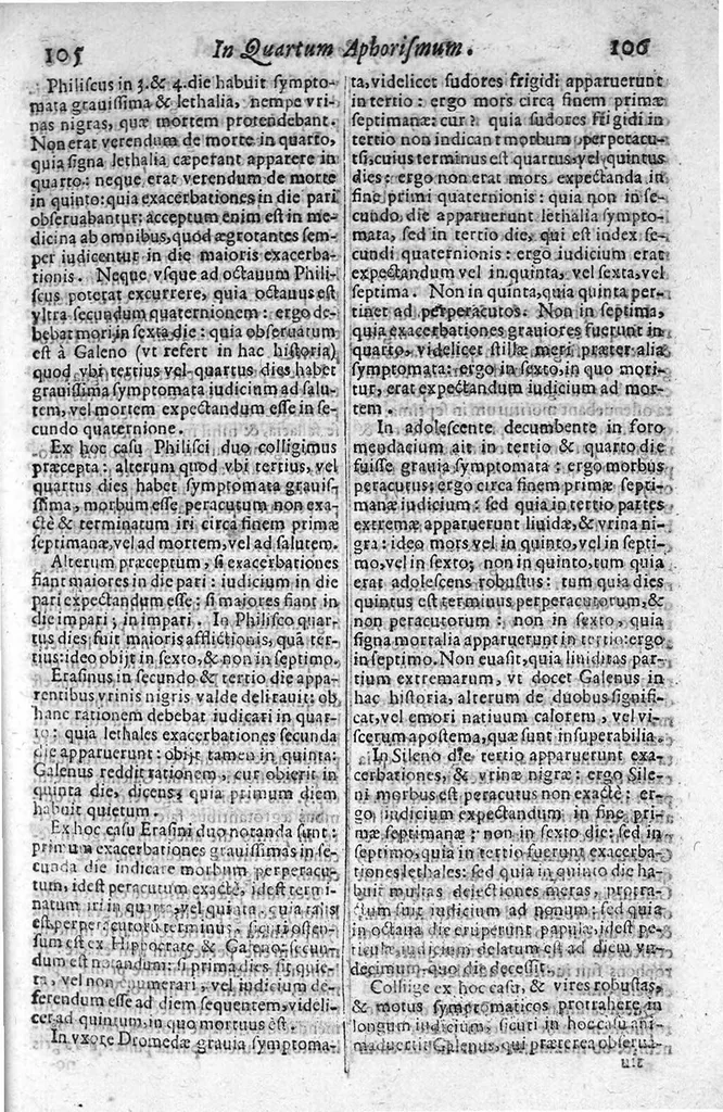 An illustration from Commentaria in primam sectionem Aphorismorum Hippocratis, 1629, leaf 76