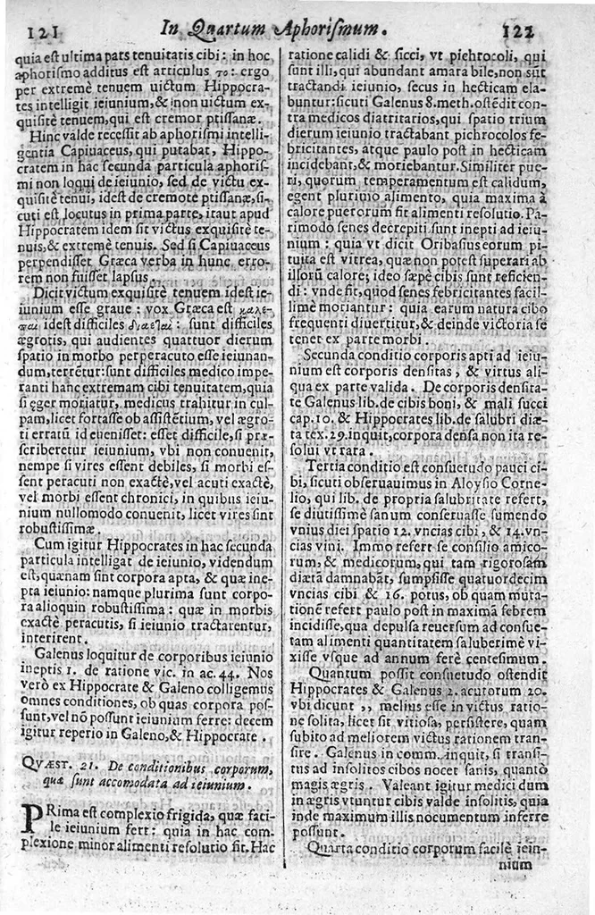 An illustration from Commentaria in primam sectionem Aphorismorum Hippocratis, 1629, leaf 84