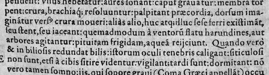 An illustration from Medici antiqui graeci Aretaeus, Palladius, Ruffus, Theophilus, physici & chirurgi, partim nunquam, partim anteà, sed nunc auctiores editi / omnes à Iunio Paulo Crasso ... Latio donati ; quibus accesserunt Stephanus Athen. & ipsius Crassi Quaestiones Medicae & Naturales., 1581, leaf 70