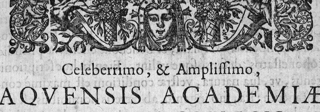 An illustration from Sanctorii commentaria in artem Medicinalem Galeni Libri tres, 1632, leaf 2