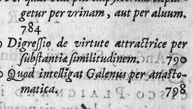 An illustration from Sanctorii commentaria in artem Medicinalem Galeni Libri tres, 1632, leaf 8