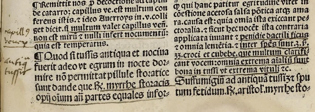 An illustration from In hoc volumine continentur : Practica Geraldi de Solo super nonos Almansoris, introductorium juvenum, tractatus de gradibus, libellus de febribus ejusdem, 1504, leaf 201