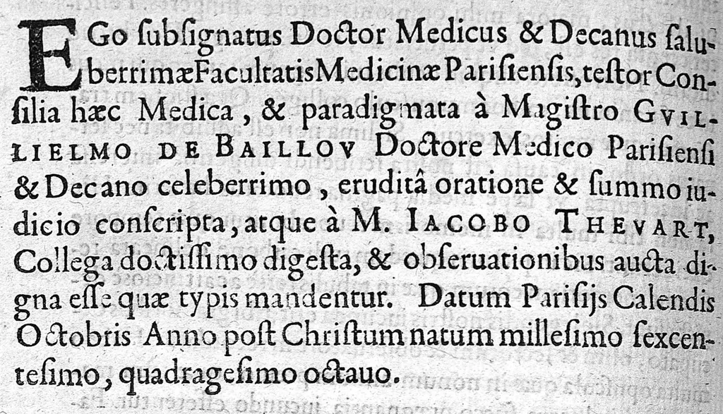 An illustration from Consiliorum medicinalium liber III. et postremus, 1649, leaf 11