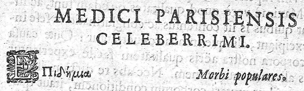 An illustration from Epidemiorum et ephemeridum libri duo, 1640, leaf 20
