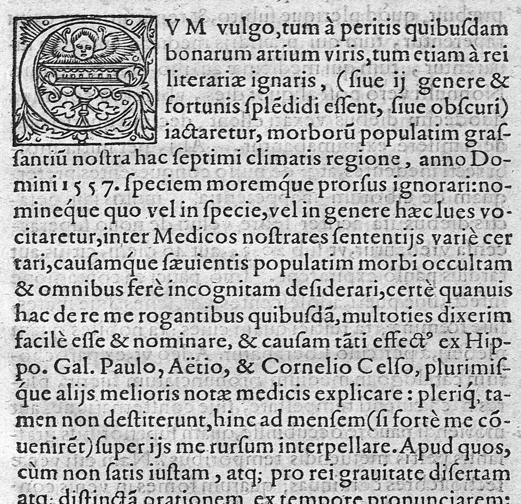 An illustration from De febre purpura..., 1578, leaf 16