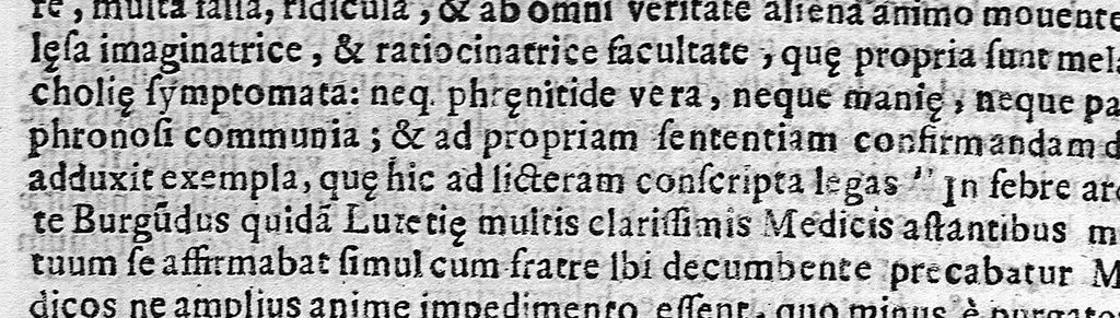 An illustration from Quadripartitum melancholicum : quo variae quaestiones de melancholiae morbo, essentia, differentiis, causis, prognosi, curatione habentur, et plura de morbo hypocondriaco ..., 1645, leaf 123