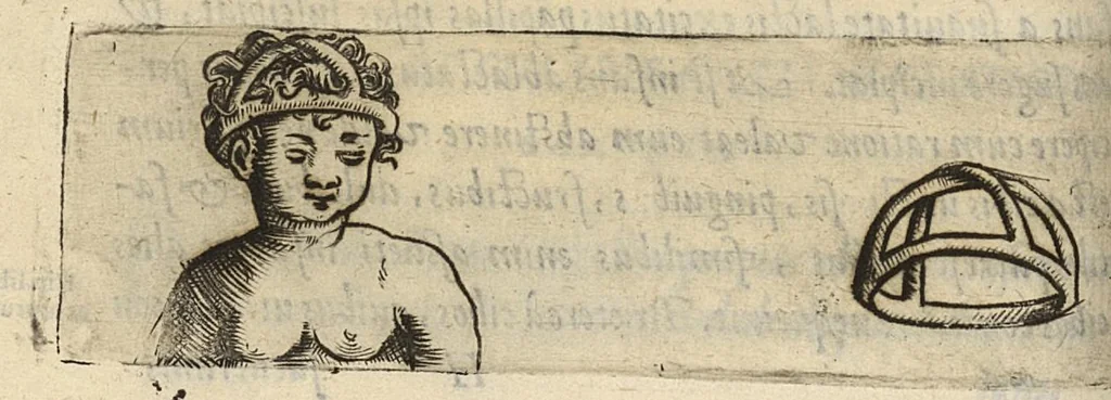 An illustration from Omniboni Ferrarii, medici ac philosophi De Arte medica infantium libri quatuor. Quorum duo priores De tuenda eorum sanitate, posteriores de curandis morbis agunt ..., 1577, leaf 69
