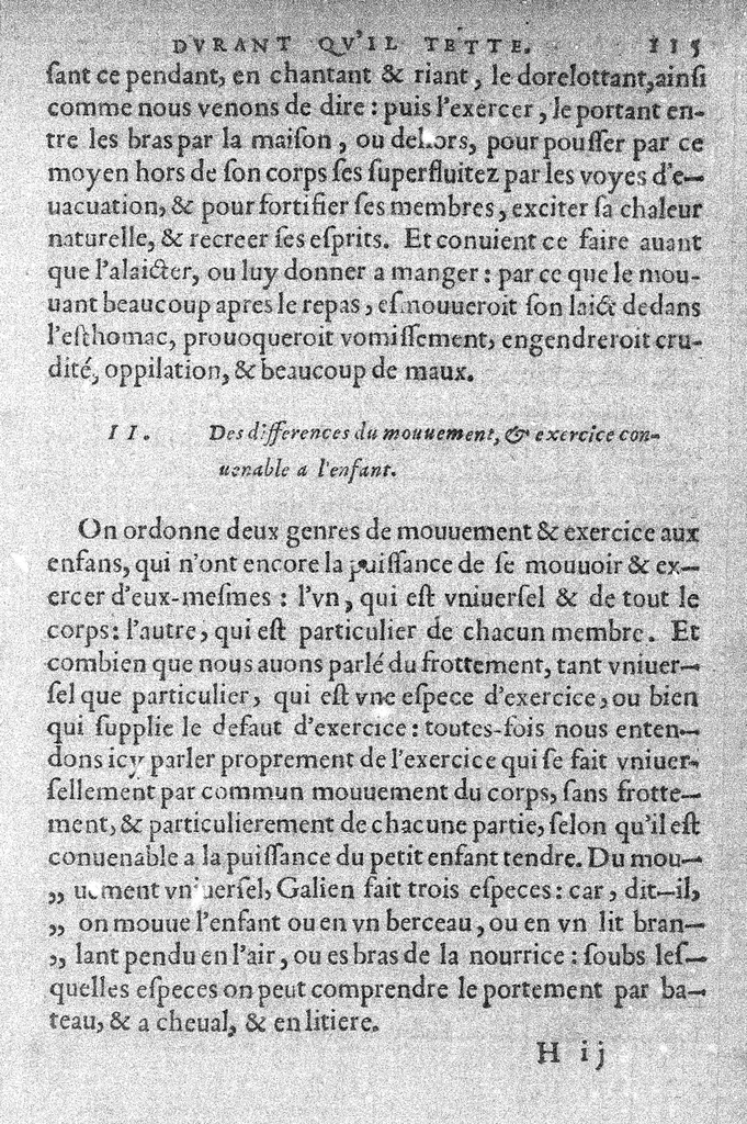 An illustration from Cinq livres de la maniere de nourrir et gouverner les enfans des leur naissance. Par M. Simon de Vallambert, Medecin de madame la Duchesse de Savoye et de Berry, et depuys peu de temps, de monseigneur le Duc d’Orleans,, 1565, leaf 123