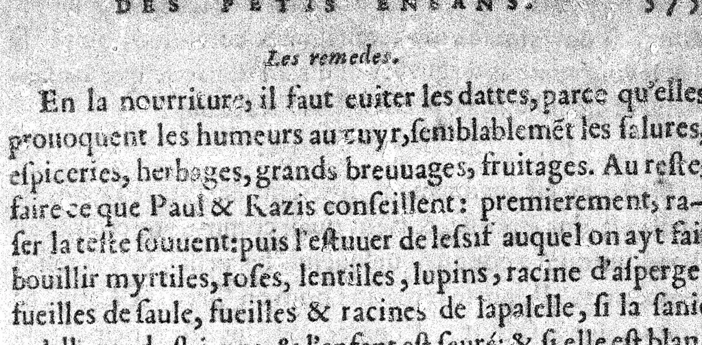 An illustration from Cinq livres de la maniere de nourrir et gouverner les enfans des leur naissance. Par M. Simon de Vallambert, Medecin de madame la Duchesse de Savoye et de Berry, et depuys peu de temps, de monseigneur le Duc d’Orleans,, 1565, leaf 383
