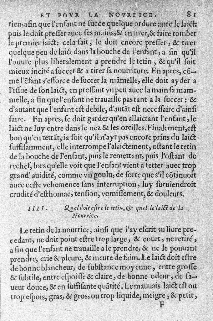 An illustration from Cinq livres de la maniere de nourrir et gouverner les enfans des leur naissance. Par M. Simon de Vallambert, Medecin de madame la Duchesse de Savoye et de Berry, et depuys peu de temps, de monseigneur le Duc d’Orleans,, 1565, leaf 89