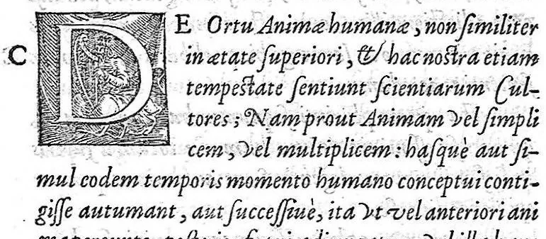 An illustration from De ortu animae humanae, 1602, leaf 18