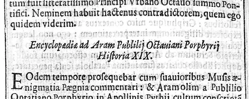 An illustration from Fortunii Liceti,... de Propriorum operum historia libri duo..., 1634, leaf 21