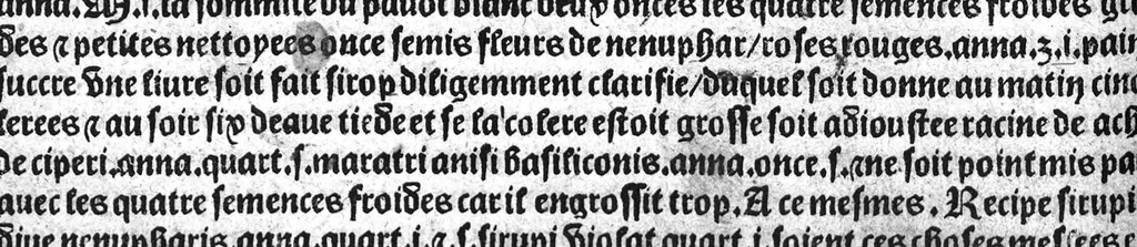 An illustration from Le tresor des pouvres selon maistre Arnoult de Villenove : maistre Gerard de Solo et plusieurs aultres docteurs en medecine de Montpellier, 1518, leaf 113