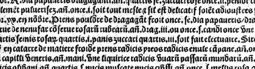 An illustration from Le tresor des pouvres selon maistre Arnoult de Villenove : maistre Gerard de Solo et plusieurs aultres docteurs en medecine de Montpellier, 1518, leaf 128