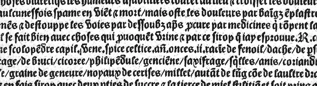 An illustration from Le tresor des pouvres selon maistre Arnoult de Villenove : maistre Gerard de Solo et plusieurs aultres docteurs en medecine de Montpellier, 1518, leaf 181