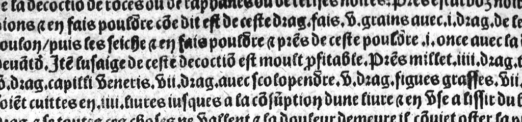 An illustration from Le tresor des pouvres selon maistre Arnoult de Villenove : maistre Gerard de Solo et plusieurs aultres docteurs en medecine de Montpellier, 1518, leaf 183