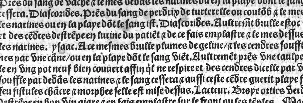 An illustration from Le tresor des pouvres selon maistre Arnoult de Villenove : maistre Gerard de Solo et plusieurs aultres docteurs en medecine de Montpellier, 1518, leaf 23