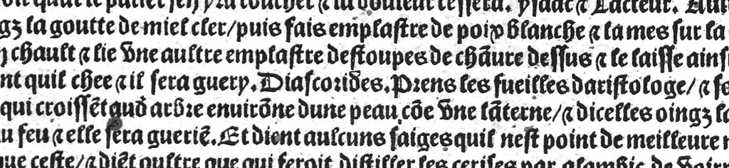 An illustration from Le tresor des pouvres selon maistre Arnoult de Villenove : maistre Gerard de Solo et plusieurs aultres docteurs en medecine de Montpellier, 1518, leaf 59