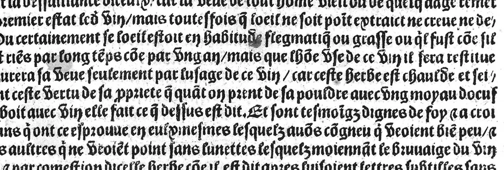 An illustration from Le tresor des pouvres selon maistre Arnoult de Villenove : maistre Gerard de Solo et plusieurs aultres docteurs en medecine de Montpellier, 1518, leaf 86