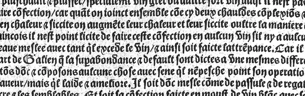 An illustration from Le tresor des pouvres selon maistre Arnoult de Villenove : maistre Gerard de Solo et plusieurs aultres docteurs en medecine de Montpellier, 1518, leaf 92