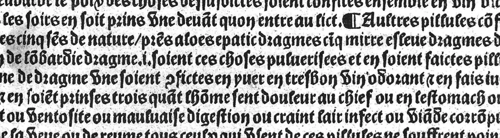 An illustration from Le tresor des pouvres selon maistre Arnoult de Villenove : maistre Gerard de Solo et plusieurs aultres docteurs en medecine de Montpellier, 1518, leaf 96