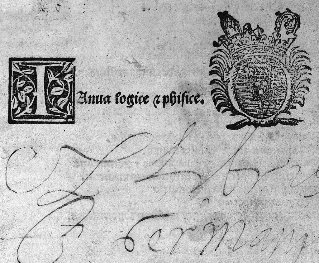 An illustration from Janua logicae et physice, leaf 0