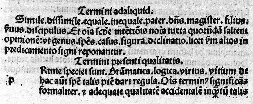 An illustration from Janua logicae et physice, leaf 18