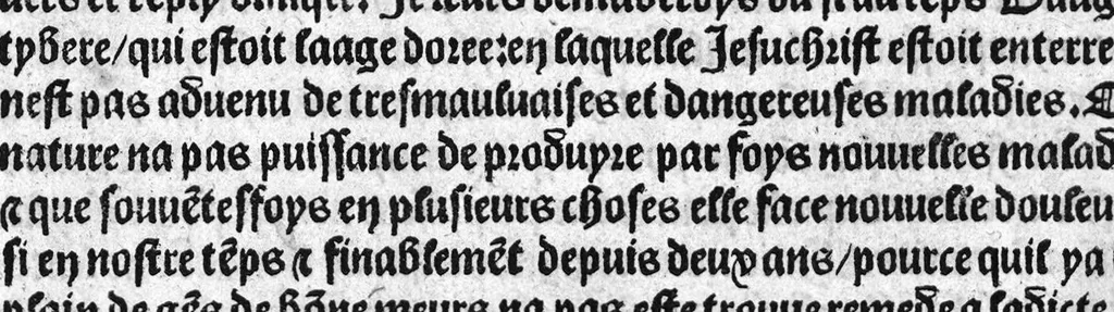 An illustration from Guaiacum. L’experience et approbation Ulrich de Huten notable chevalier. Touchant la medecine du boys dict Guaiacum. Pour circonvenir et dechasser la maladie indeuement appelle francoyse Aincois par gens de meilleur jugement est dicte et appelle la maladie de Neaples, traduicte et interpretee par maistre Jehan Cheradame, Hypocrates estudiant en la faculte et art de medecine,, 1520, leaf 3