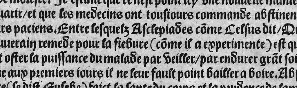 An illustration from Guaiacum. L’experience et approbation Ulrich de Huten notable chevalier. Touchant la medecine du boys dict Guaiacum. Pour circonvenir et dechasser la maladie indeuement appelle francoyse Aincois par gens de meilleur jugement est dicte et appelle la maladie de Neaples, traduicte et interpretee par maistre Jehan Cheradame, Hypocrates estudiant en la faculte et art de medecine,, 1520, leaf 42