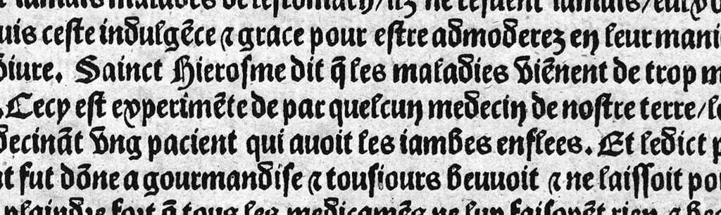 An illustration from Guaiacum. L’experience et approbation Ulrich de Huten notable chevalier. Touchant la medecine du boys dict Guaiacum. Pour circonvenir et dechasser la maladie indeuement appelle francoyse Aincois par gens de meilleur jugement est dicte et appelle la maladie de Neaples, traduicte et interpretee par maistre Jehan Cheradame, Hypocrates estudiant en la faculte et art de medecine,, 1520, leaf 54