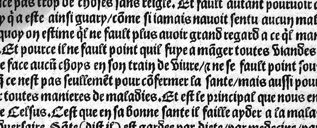 An illustration from Guaiacum. L’experience et approbation Ulrich de Huten notable chevalier. Touchant la medecine du boys dict Guaiacum. Pour circonvenir et dechasser la maladie indeuement appelle francoyse Aincois par gens de meilleur jugement est dicte et appelle la maladie de Neaples, traduicte et interpretee par maistre Jehan Cheradame, Hypocrates estudiant en la faculte et art de medecine,, 1520, leaf 70