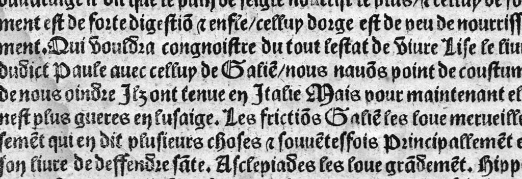 An illustration from Guaiacum. L’experience et approbation Ulrich de Huten notable chevalier. Touchant la medecine du boys dict Guaiacum. Pour circonvenir et dechasser la maladie indeuement appelle francoyse Aincois par gens de meilleur jugement est dicte et appelle la maladie de Neaples, traduicte et interpretee par maistre Jehan Cheradame, Hypocrates estudiant en la faculte et art de medecine,, 1520, leaf 73