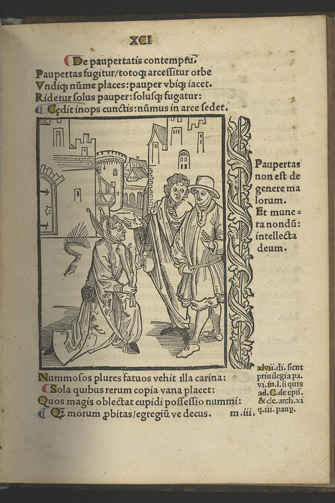 An illustration from Stultifera Nauis : narragonice p[er]fectionis nunq[uam] satis laudata Nauis: per Sebastianu[m] Brant, leaf 178
