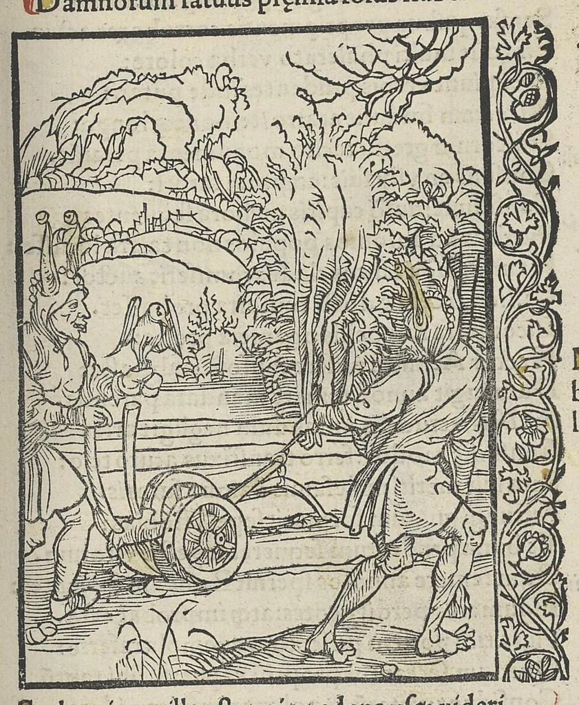 An illustration from Stultifera Nauis : narragonice p[er]fectionis nunq[uam] satis laudata Nauis: per Sebastianu[m] Brant, leaf 36