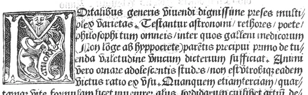 An illustration from Cy est Lanathomie de maistre Mundin boullonnoys, naguere traduicte de langue latine en vulgaire ou francoyse. Ou sont plusieurs figures et apostilles : moult requise et necessaire pour la congnoissance et notice dicelle/ Reveue et recongneue en plusieurs lieus par ledit translateur. Nouvellement imprimée, 1532, leaf 2