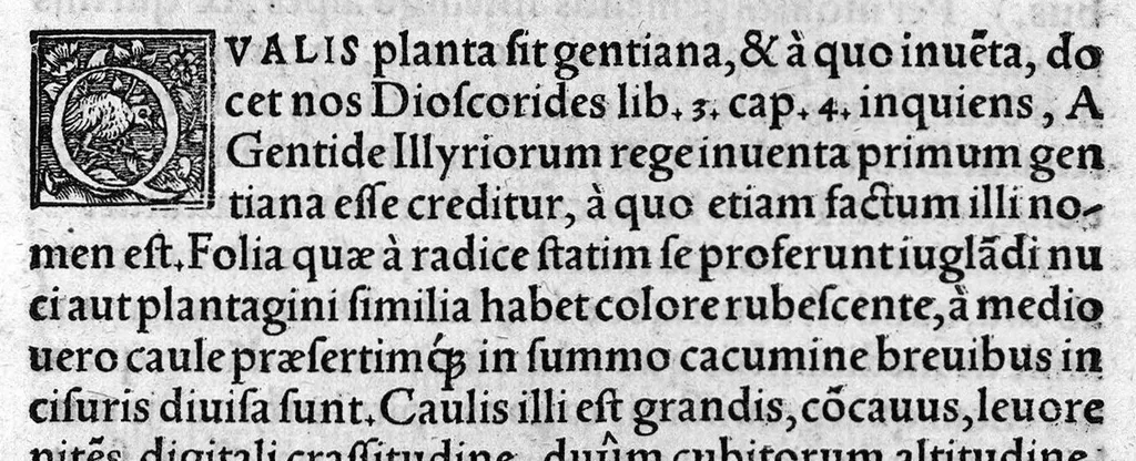 An illustration from In hoc opere contenta : Ant. Musae de Herba vetonica liber I, L. Apulei de Medicaminibus herbarum liber I, per Gabrielem Humelbergium,... recogniti et emendati... adjuncto commentariolo ejusdem, 1537, leaf 100