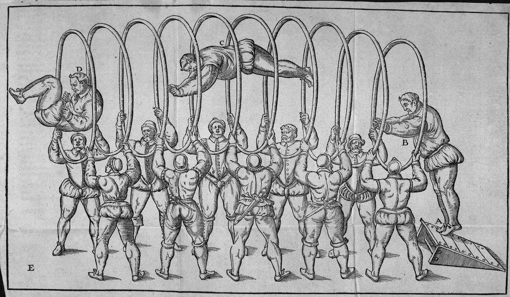 An illustration from Trois dialogues...le premier Dialogue traite des exercices Gymnastiques,..., 1616, leaf 292