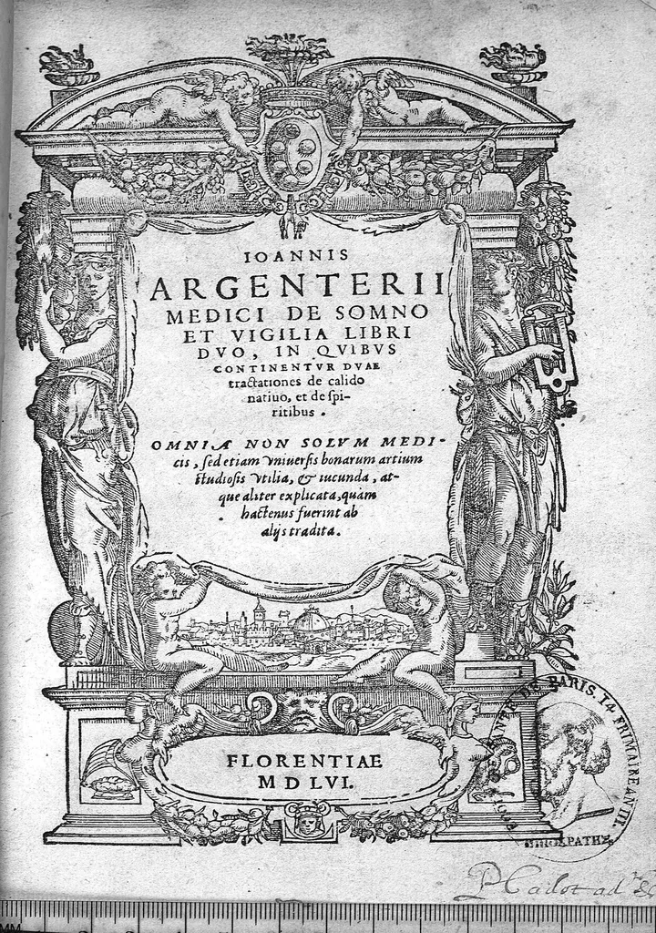 An illustration from De somno et vigilia, 1556, leaf 0
