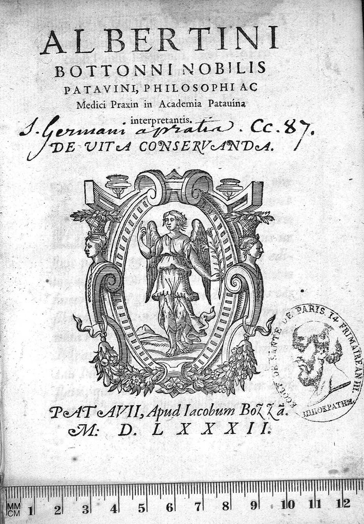 An illustration from De vita conservanda, 1582, leaf 0