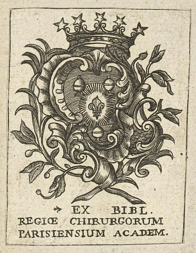 An illustration from Methode d'élever les enfans selon les regles de la medecine. Regime de vivre des vieillards et un traitte de la goutte, 1675, leaf 1