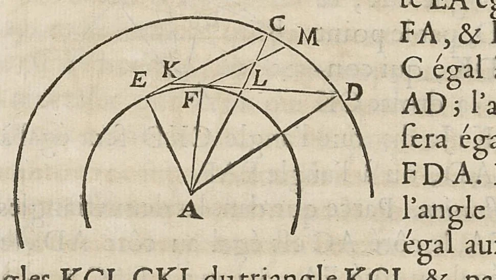 An illustration from Essay de dioptrique, 1694, leaf 93