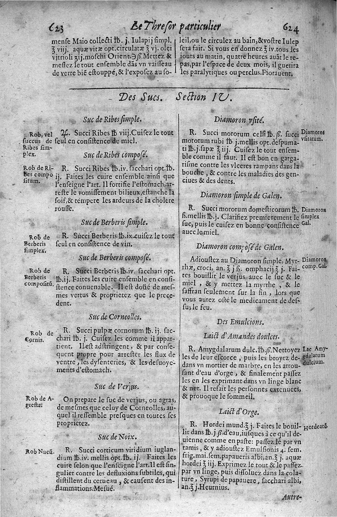An illustration from Le grand thresor, ou dispensaire et antidotaire tant general que special ou particulier des remedes servans à la santé du corps humain : dressé en latin..., 1616, leaf 473
